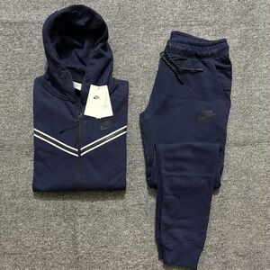 Dark Blue Nike Tech Hoodie and Joggers Set